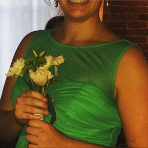 Emerald green floor length formal dress size 12
